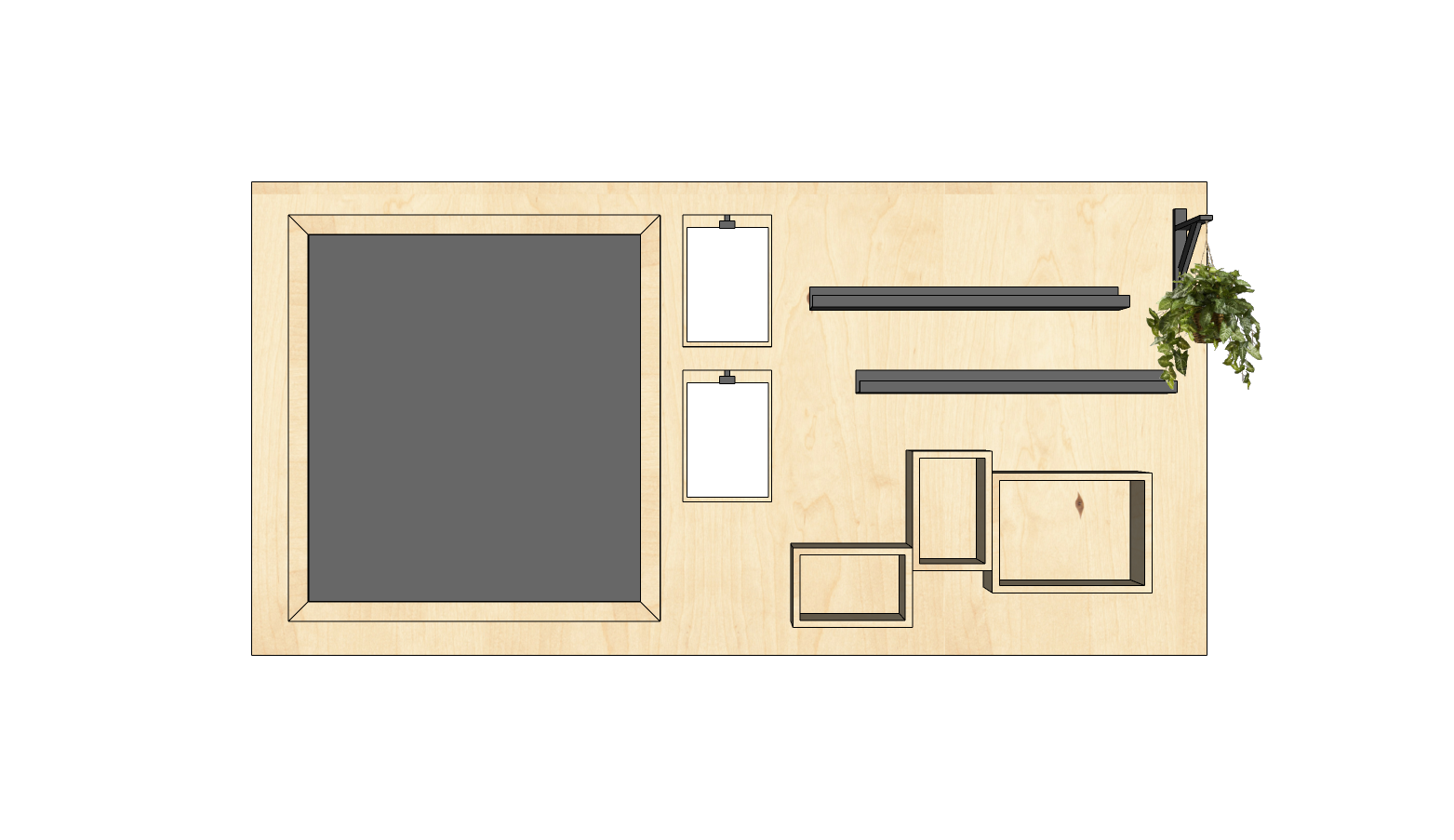 Wandbord Mega 1 krijtmagneetbord